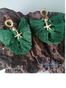 Pendientes crochet verdes