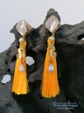 Pendientes tassels mostaza