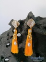 Pendientes tassels mostaza