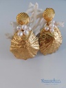 Pendientes lapa pan de oro