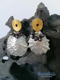 [AT-J-XXX98] Pendientes lapa pan de plata