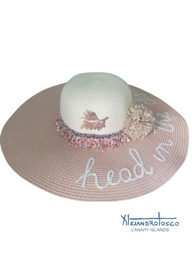 [AT-A-XXX124] Sombrero pamela rosa pez cuero
